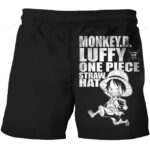 Monkey D. Luffy Straw Hat Pirate Black Boys' Shorts