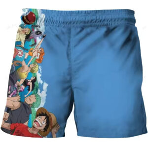 One Piece Straw Hat Pirates Crew Scenic Blue Boys' Shorts