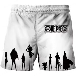 One Piece Straw Hat Pirates Crew Silhouette Shorts for Boys