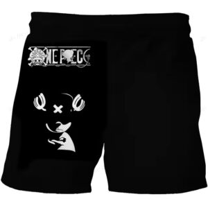 One Piece Tony Chopper Silhouette Black Shorts for Children