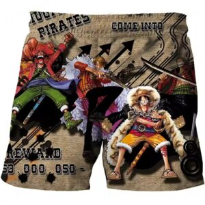 Rogue Straw Hat Pirates Action Adventure Shorts for Kids