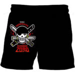 Roronoa Zoro Swordsman Jolly Roger Icon Black Boys' Shorts