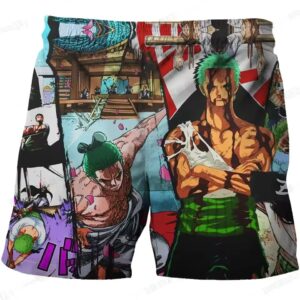 Samurai Roronoa Zoro Different Arcs Poster Boys' Shorts