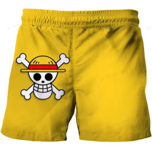 Straw Hat Pirates Crew Jolly Roger Yellow Children's Shorts