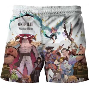 Whitebeard Pirates Epic Scene White Children's Shorts