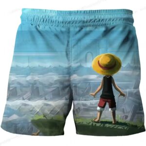 Young Monkey D. Luffy Grand Adventure Sky Children's Shorts