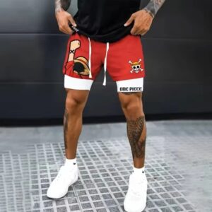 Monkey D. Luffy Farewell Pose One Piece Men's Workout Shorts