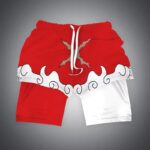 Monkey D. Luffy Gear 5 X Scar Mark Art Men's Workout Shorts