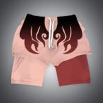 One Piece Admiral Akainu Magma-Themed Men's Gym Shorts