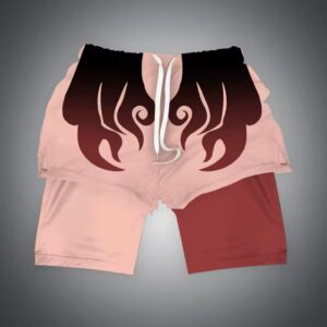 One Piece Admiral Akainu Magma-Themed Men's Gym Shorts