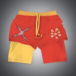 One Piece Gear 4 Luffy Scar Fist Punch Men's Workout Shorts