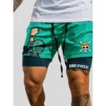 One Piece Roronoa Zoro Raised Hand Men's Workout Shorts