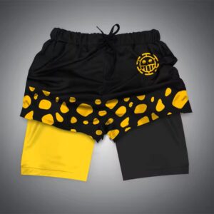 Trafalgar Law Heart Pirates Skull Icon Men's Gym Shorts