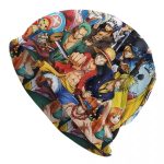 Colorful One Piece Anime Pirate Characters Graphic Beanie